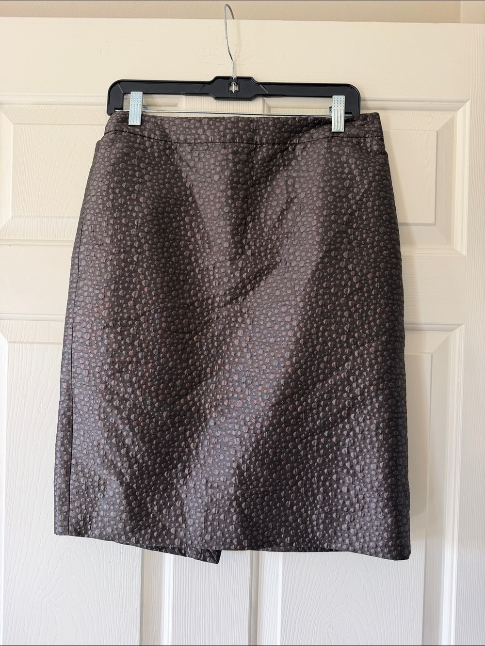 J. Crew Dark Brown Textured Pencil Skirt
